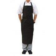 Chef Works Bib Apron Large - Black - A111 Chef Works,Cooks Plus