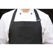 Chef Works Bib Apron Large - Black - A111 Chef Works,Cooks Plus