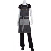 Chef Works Manhattan Bib Apron - Black Denim - AB034 Chef