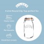 Kilner Clip Top Jar RND 3L