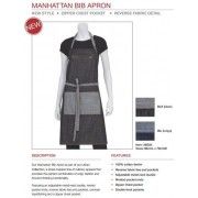 Chef Works Manhattan Bib Apron - Black Denim - AB034 Chef