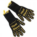 Cheftech Heat Resistance Glove 2 Piece Set Black and Yellow