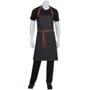 Chef Works Memphis Bib Apron Black Denim - AB035 Chef