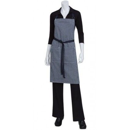 Chef Works Portland Bib Apron - Indigo Denim - AB037 Chef