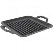 Lodge Cookware Square Cast Iron Chef Style Grill Pan - 28cm