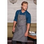 Chef Works Corvallis Bib Apron - Black/Grey - ABXX052 Chef