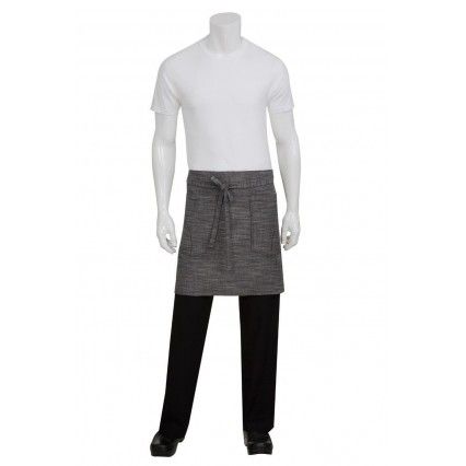 Chef Works Corvallis 1/2 Apron - Black/Grey - AHWXX012 Chef