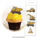 Cake Craft Construction Wafer Toppers 16pc