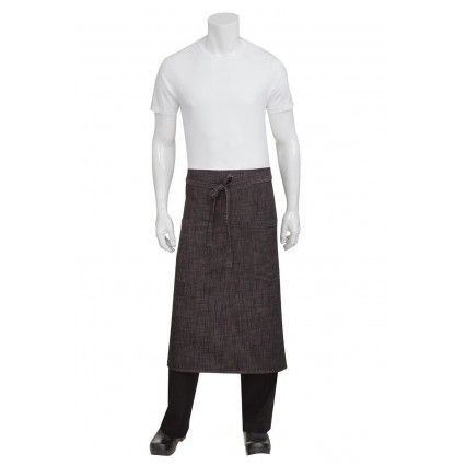 Chef Works Corvallis 3/4 Apron - Black/Burgundy - ALWXX022 Chef