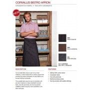 Chef Works Corvallis 3/4 Apron - Black/Burgundy - ALWXX022 Chef