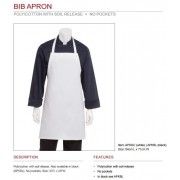 Chef Works Bib Apron - White - APKDC Chef Works,Cooks Plus