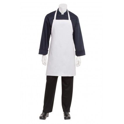 Chef Works Bib Apron - White - APKDC Chef Works,Cooks Plus