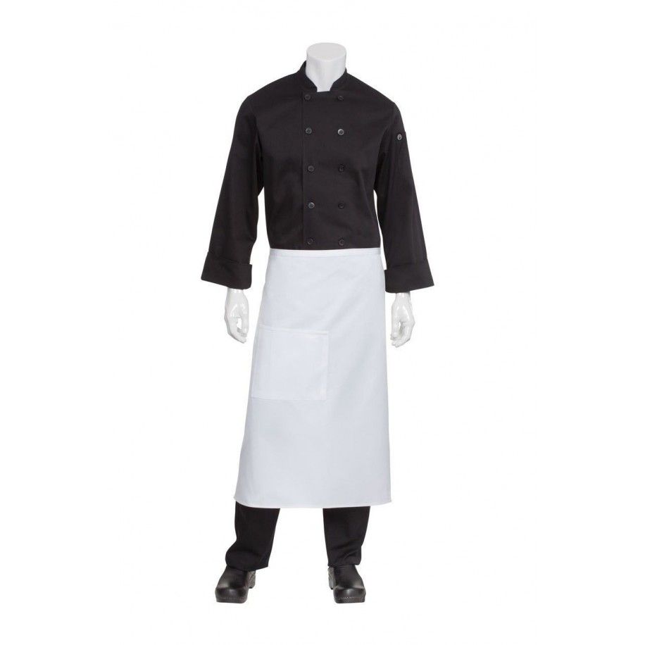 Chef Works 3/4 Bistro Apron - White - F24 Chef Works,Cooks Plus