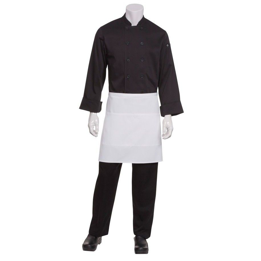 Chef Works 1/2 Bistro Apron - White - F28 Chef Works,Cooks Plus