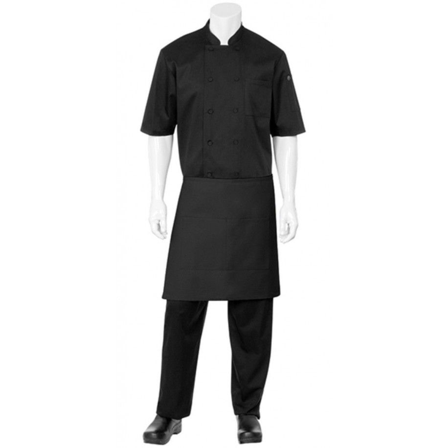 Chef Works 1/2 Bistro Apron - Black - F28 Chef Works,Cooks Plus