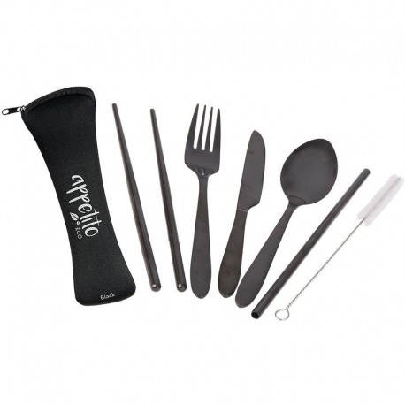 Appetito Travellers Cutley Set - 6 Piece - Black Appetito,Cooks