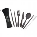 Appetito Travellers Cutley Set - 6 Piece - Black