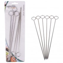 Appetito Chrome Skewers - 25cm - 6 pack Appetito,Cooks Plus