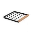 Classica Ombra Black and Wood Trivet - 18x18cm