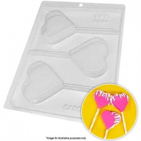 BWB Heart Lollipop to fill mould 3pc BWB,Cooks Plus