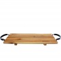 St Clare Acacia Board with Black Steel Handles 60x20cm