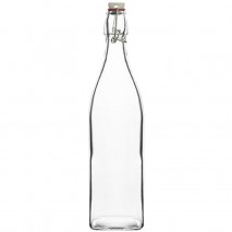 Glass water bottle square 1 litre ,Cooks Plus
