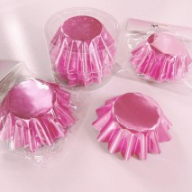 More Cuppies Fairy Floss Pink Foil Cupcake Liners 24pk Moreish