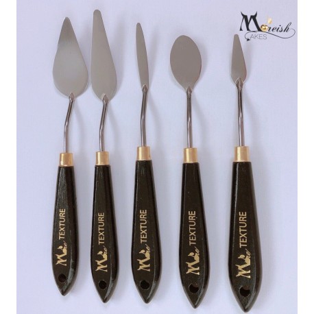 More Texture Custom Professional 5 Piece Palette Knife Set