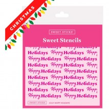 Sweet Sticks Jolly Happy Holidays Stencil Sweet Sticks,Cooks