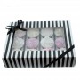 BLACK & WHITE STRIPE Cupcake Box with PVC Window (holds 12