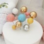 Ball Cake Toppers Asstd Sz 20pc White