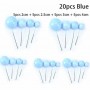 Ball Cake Toppers Asstd Sz 20pc Blue