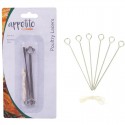 Appetito Stainless Steel Poultry Lacers Set of 6