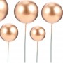 Ball Cake Toppers Asstd Sz 20pc Gold