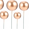 Cake Topper Ball Set Assorted sizes Gold 20pcs