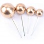 Ball Cake Toppers Asstd Sz 20pc Gold