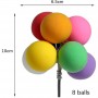 Mini Ball Cake Topper 8pc Sets - assorted colours