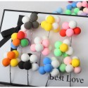 Mini Ball Cake Topper 8pc Sets - assorted colours