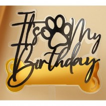Cake Topper Happy Birthday Dog - Bone