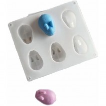 CP Marshmallow Bunny Sil Mould 6 cavity