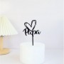 CP Cake Topper Papa Acrylic Black