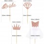 CP Cupcake Toppers Bride pack 2 12pcs