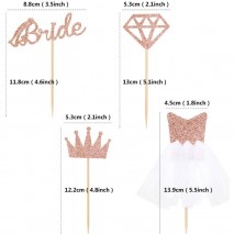 CP Cupcake Toppers Bride pack 2 12pcs