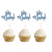 CP  Cupcake Toppers Oh Baby 10pc Blue