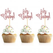 CP  Cupcake Toppers Oh Baby 10pc Pink