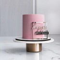 Cake Topper Happy Birthday Acrylic Square Rose Gold