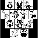 Animal Stencil Templates 12pc set