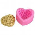 3D Rose Heart Silicone Mould