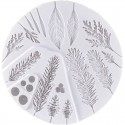 Winter Foliage Silicone Mould 21 cavity