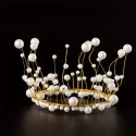 Cake Topper Gold Pearl Crown